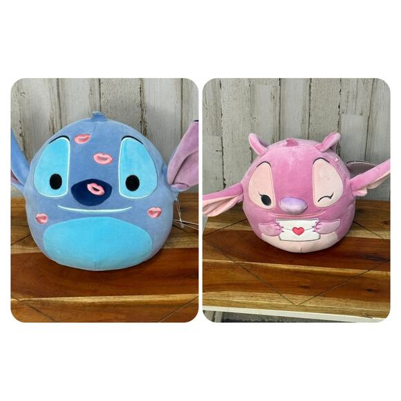 NWT Disney Squishmallows Lilo &‎ Stitch Valentine's Day Plush Set 8" - Picture 1 of 9